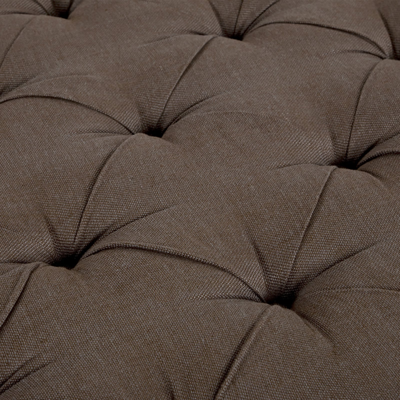 Claes Upholstered Ottoman, Aubergine - Brown