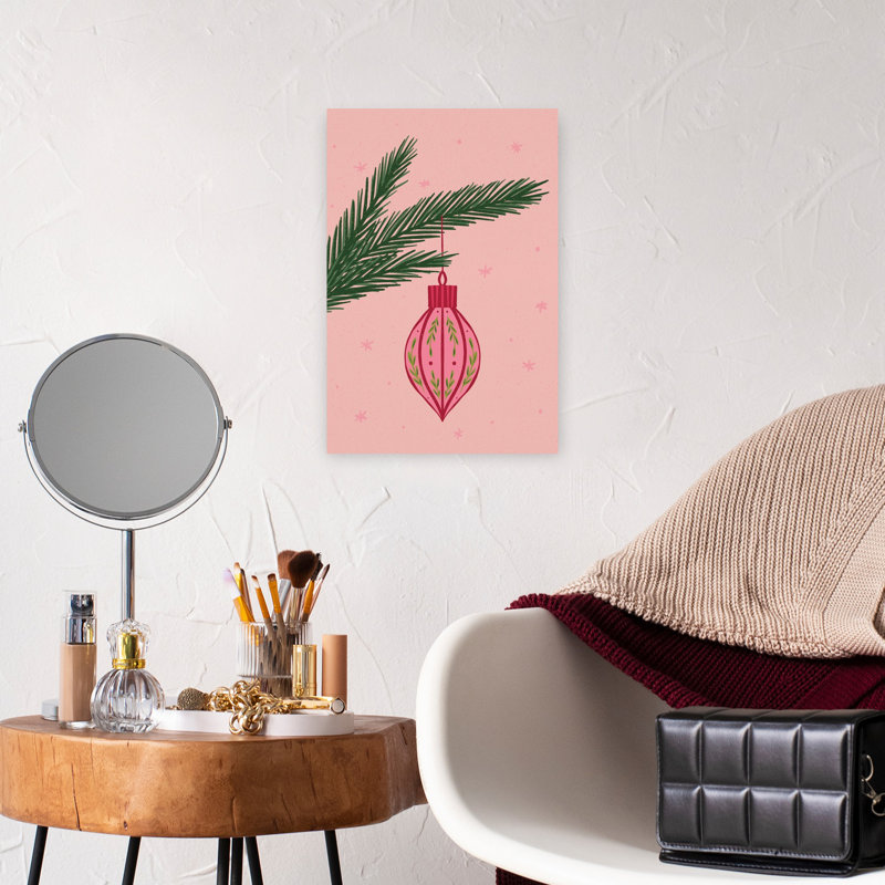 Contemporary Art Abstract Contemporary Christmas Tree Pine Winter Landscape Wall Art 1 Piece Wrapped Canvas Wall Art