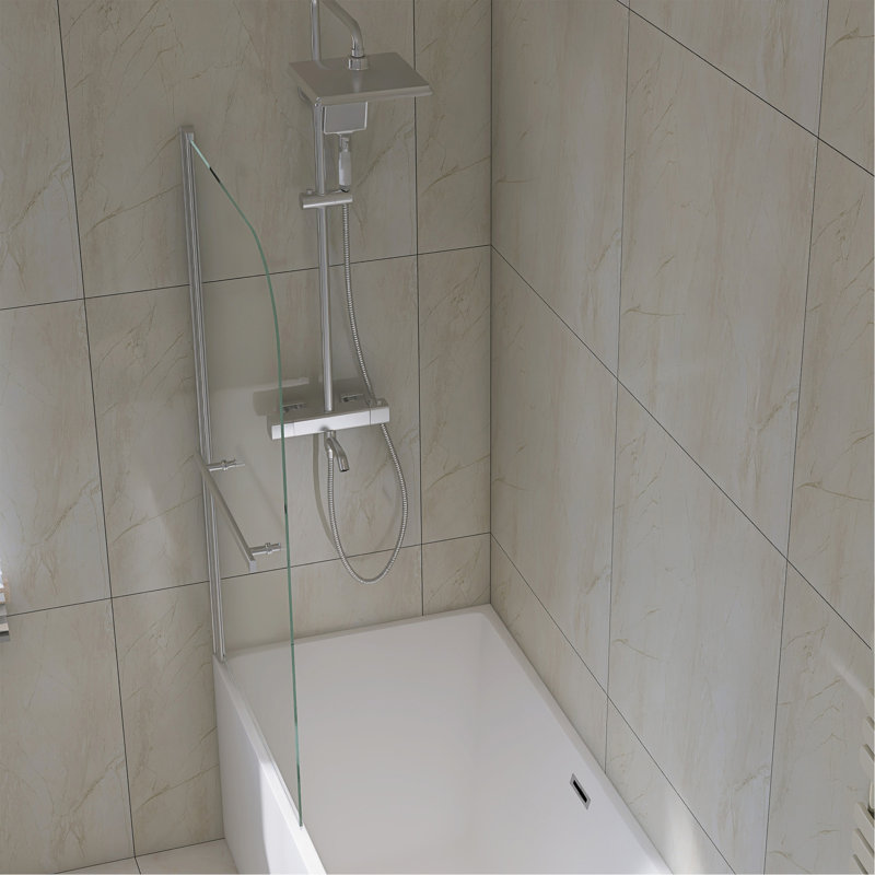 Panneau de douche en verre trempé sans cadre 31 "X55"