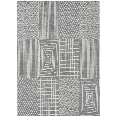 Owen Grey Washable Indoor-Outdoor Rug - 