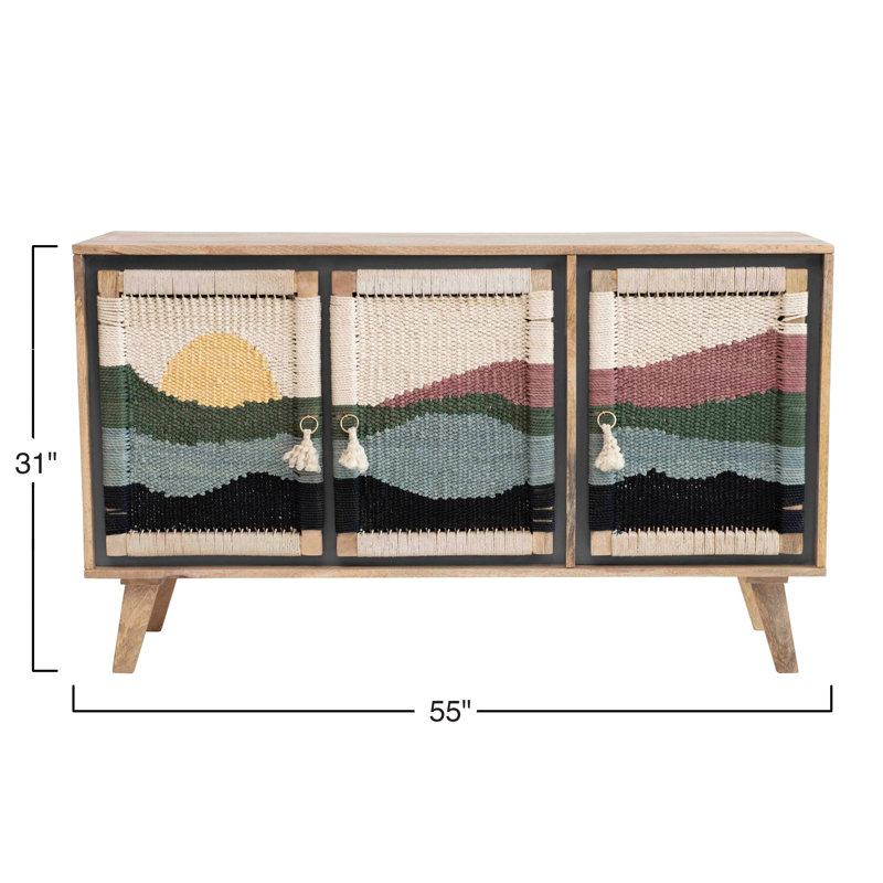 Keile 55'' Solid Wood Console Table