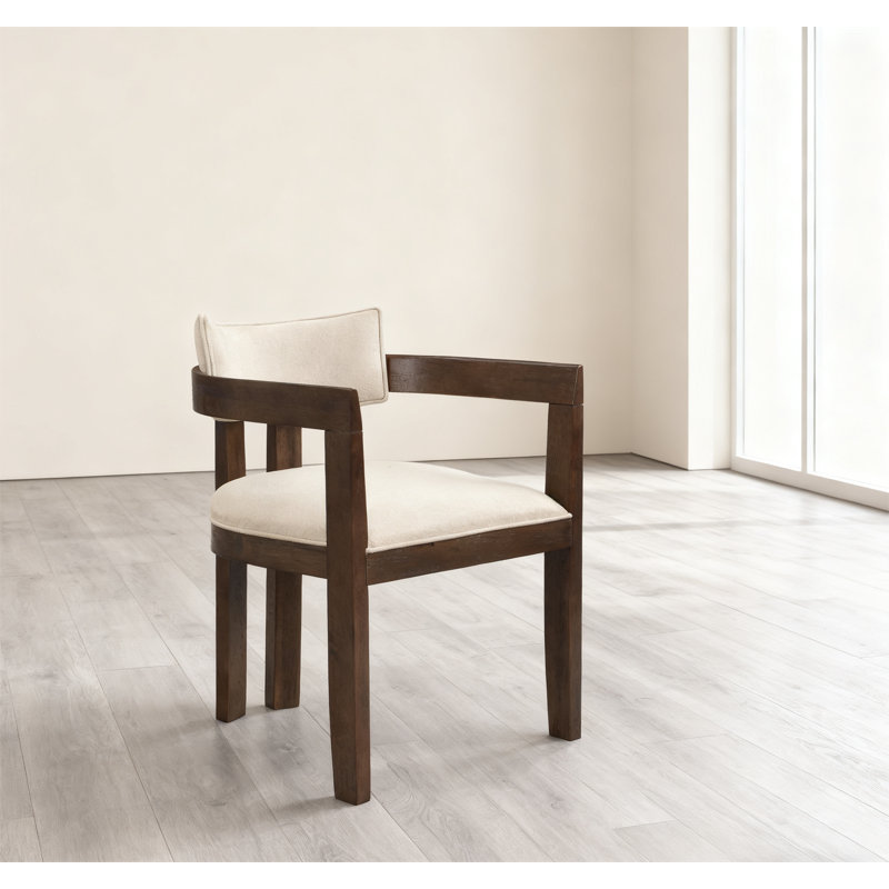 Chaises de salle à manger élégantes, Noyer, Beige