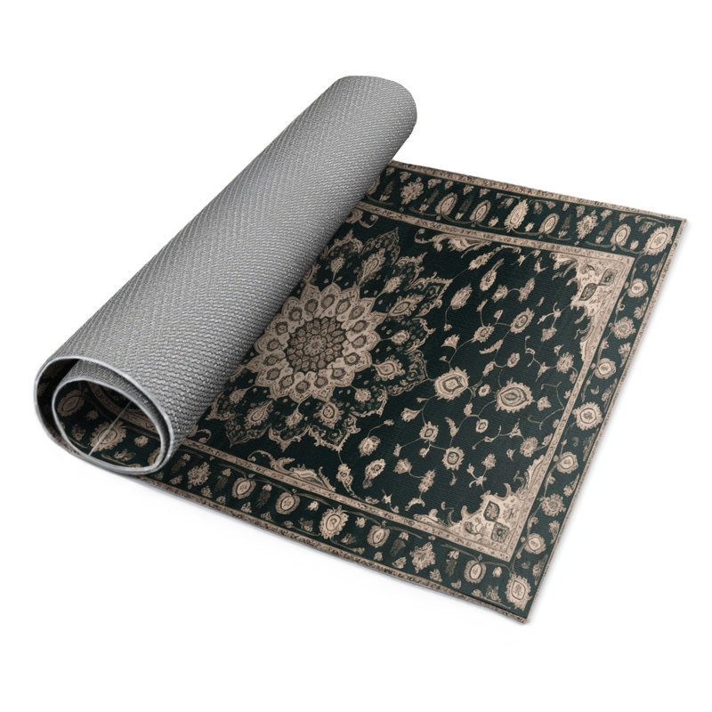 Tapis bleu intérieur et extérieur Tabriz, Rectangle 8' x 10'