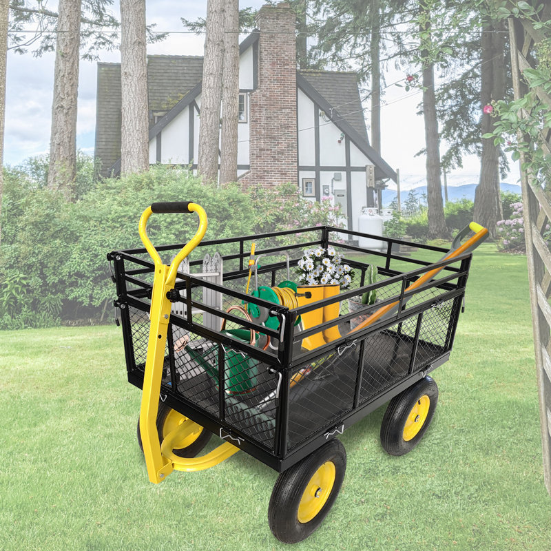 Chariot de jardin en acier robuste