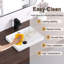 Lavabo de salle de bain rectangulaire encastré en porcelaine blanche de 17 po KARAMAG avec installation semi-encastrée
