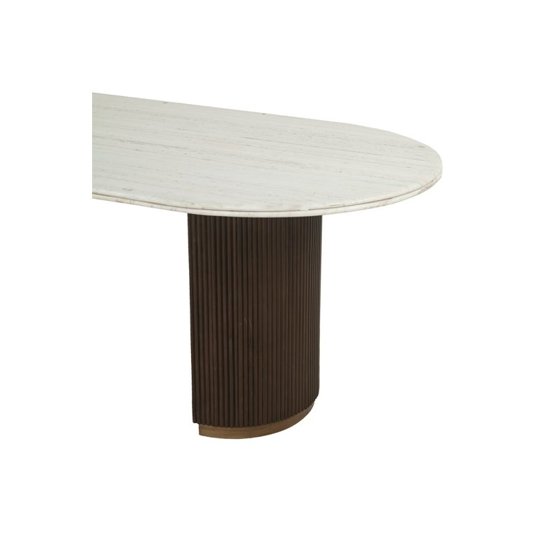Oval Marble Top Dining Table