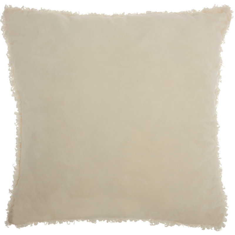 Housse de coussin carré et insert, Ivoire