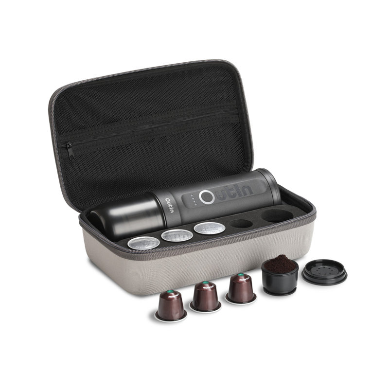 Outin Nano Portable Espresso Travel Kit (Space Grey), Space Gray