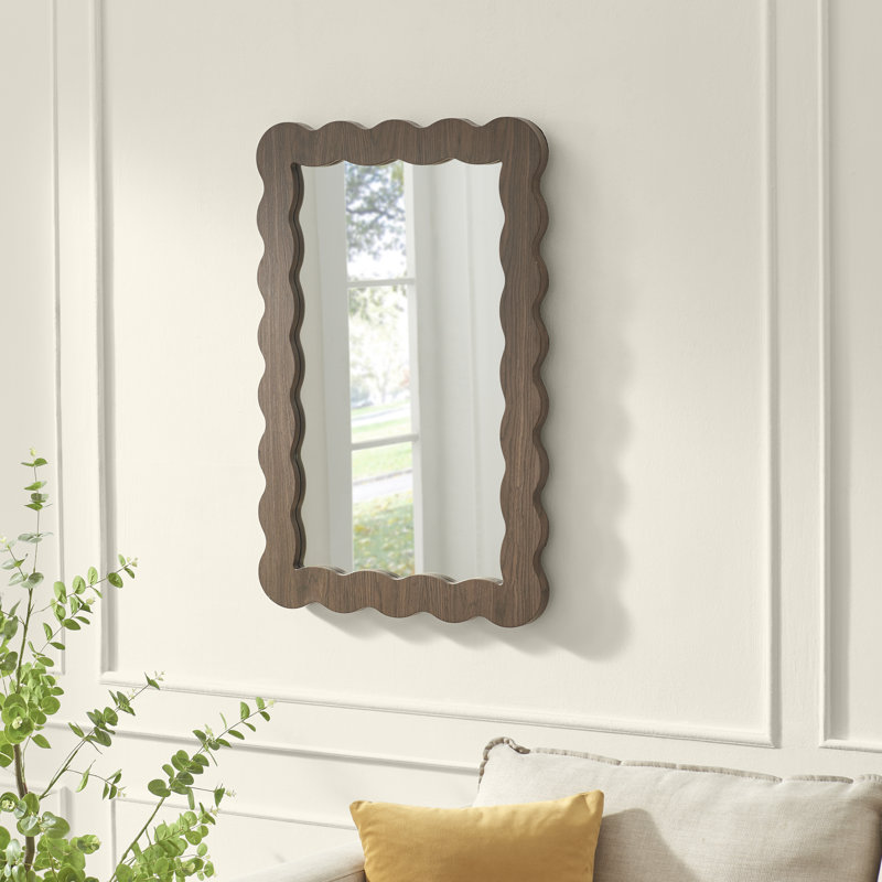 Deaysha Solid Wood Abstract Mirror, 90 cm H x 60 cm W