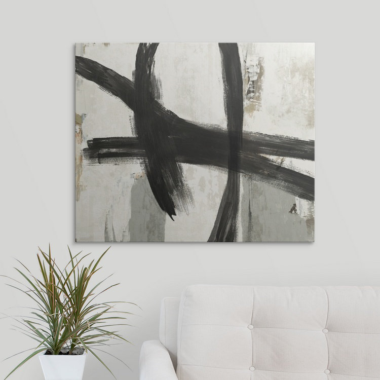 «Brush I» Funkley, reproduction d'art, H 38 po x l 48 po x P 1,5 po, Toile