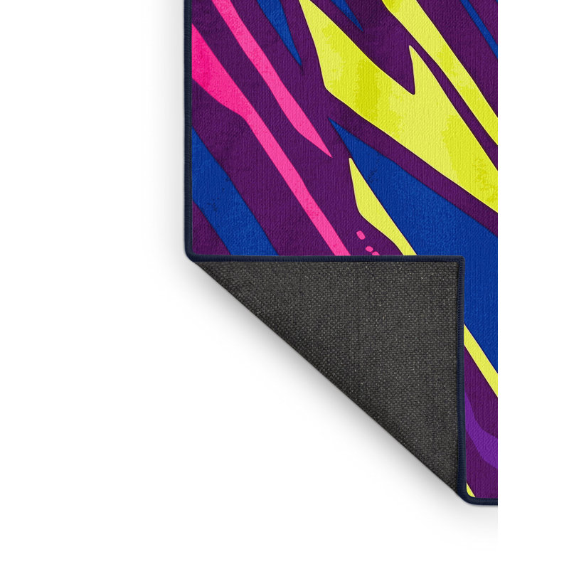 Tapis synthétique synthétique Sunset, Rond 5 pi