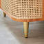 Armoire de rangement en bois et rotin