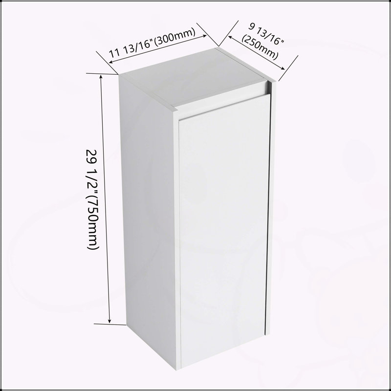Armoire de salle de bain innovante avec portes à fermeture en douceur et fixation peu encombrante
