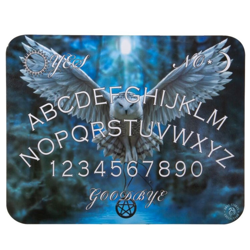 Hibou évasés en nuit avec pentagram médaillon figurine