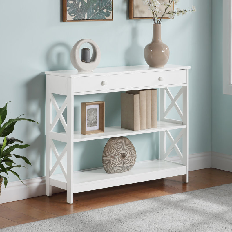 Aafko 39.5" Console Table, 31.5" H x 39.5" W x 12" D, White