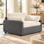 Fauteuil surdimensionné en chenille de 50 po de large Orelvessique avec assise profonde, coussins amovibles et 2 coussins-1407735953