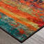 Tapis bleu à motif abstrait moderne Lagouira-665054727