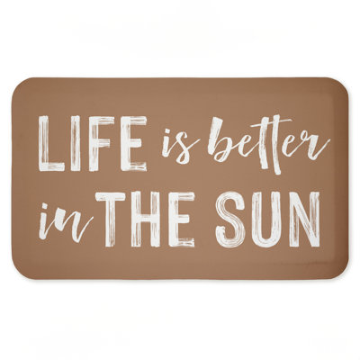 Better In The Sun Printed Anti-Fatigue Floor Mat, design by Lettered and Lined, 30"x18"