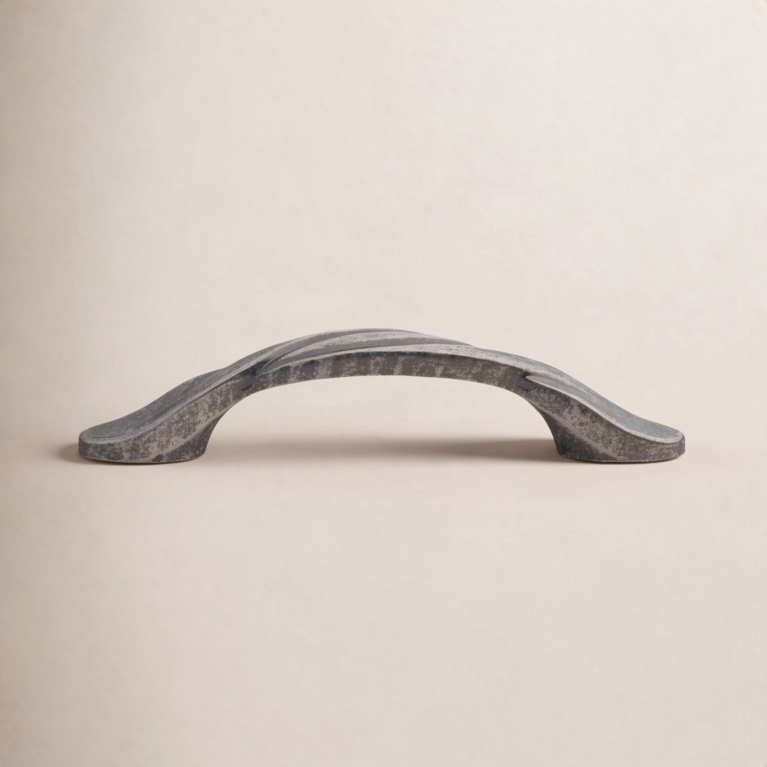 Classic Twisted Arch Cabinet Pull, Weathered Nickel