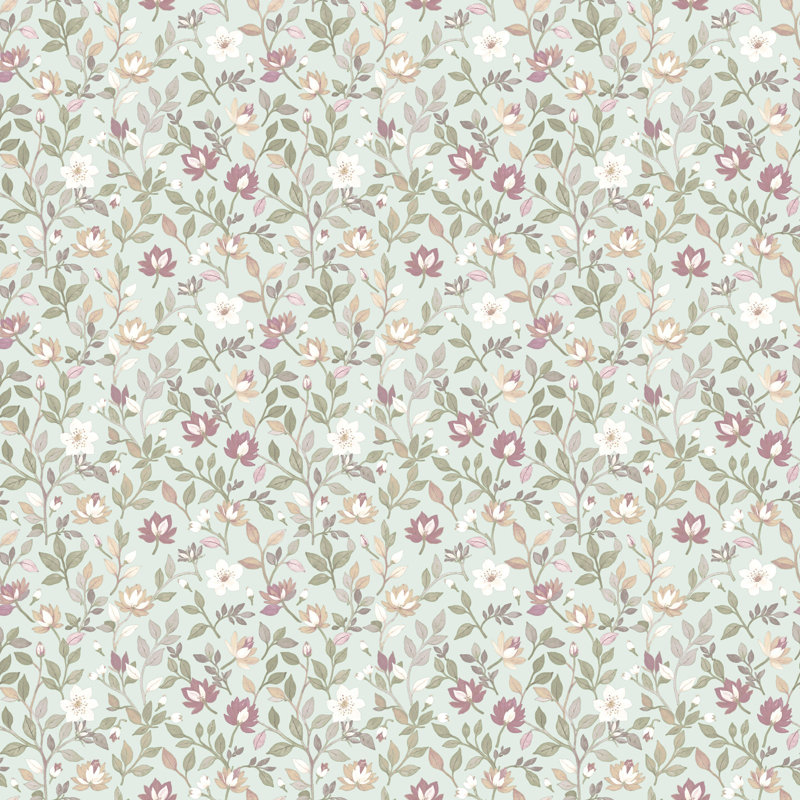 Blooming Garden Collection Tino Garden Wallpaper Roll, Green