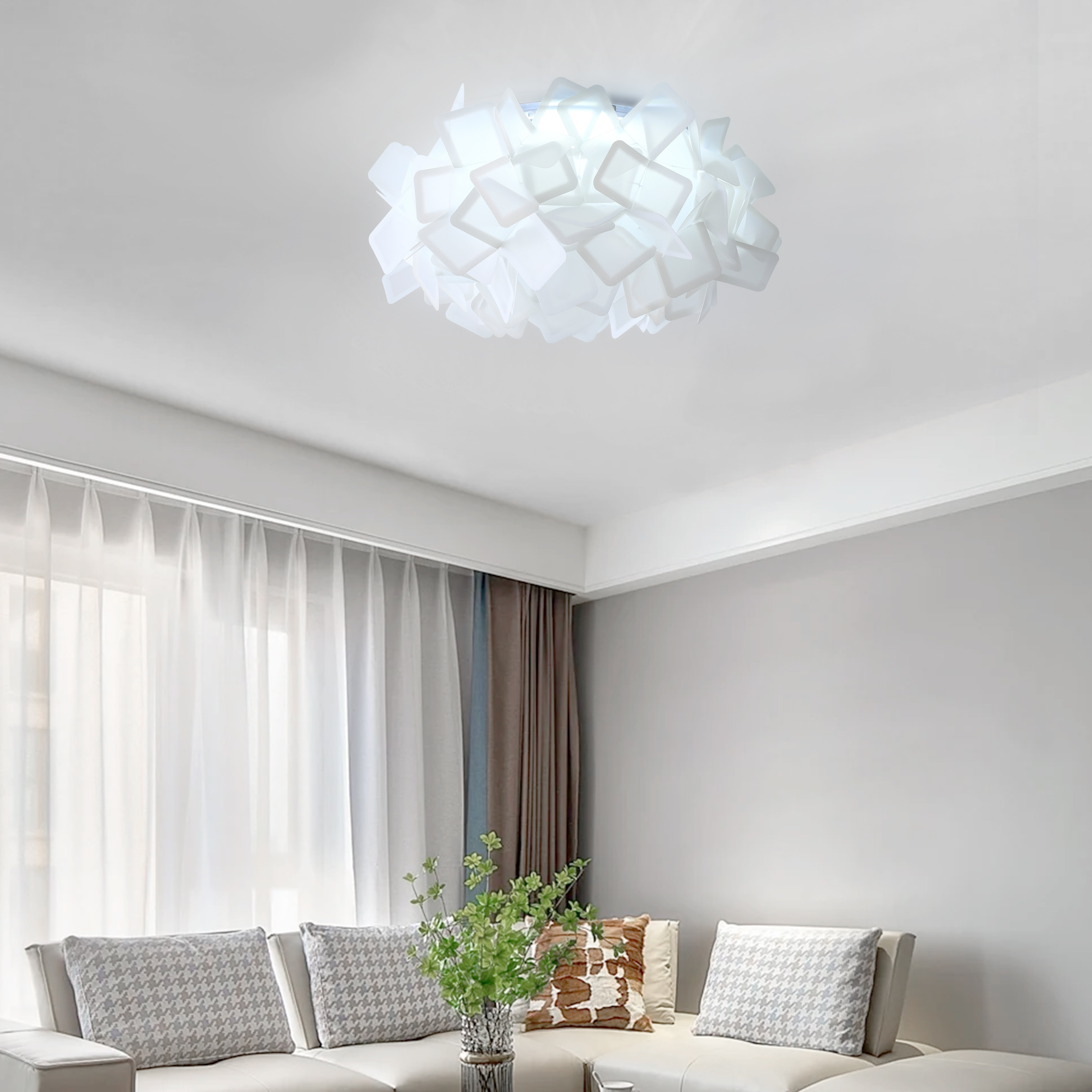 Multi light store semi flush mount