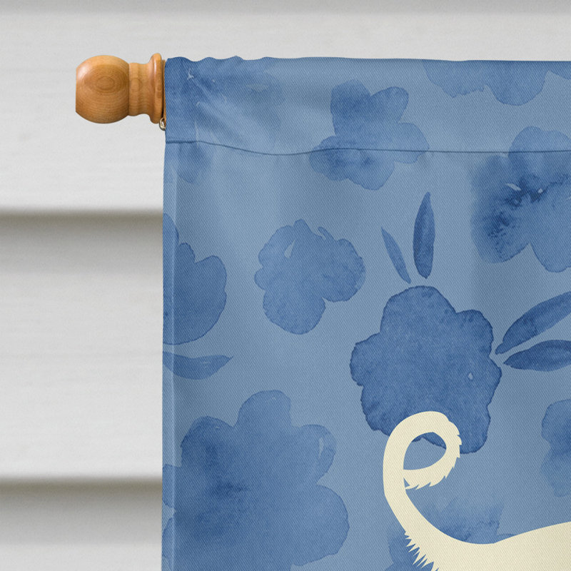 Caniche en polyester à 2 côtés 40 x 28 po standard welcome drapeau maison, Lévrier afghan 1