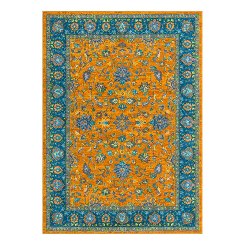Oriental Indoor Rug, Rectangle 6'7" x 9'