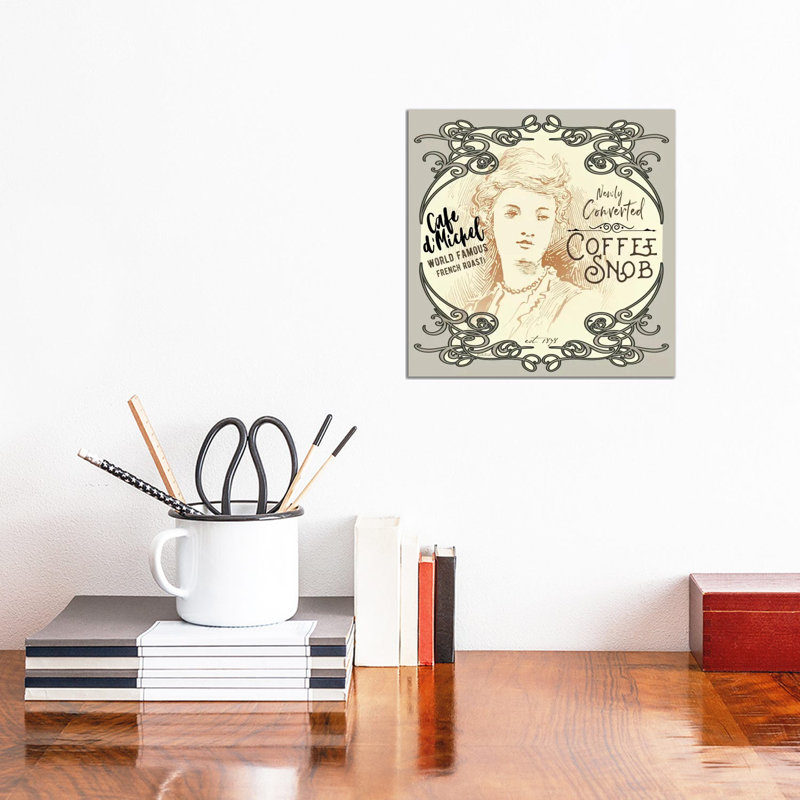 Vintage Collage: Coffee Snob by Jennifer Redstreake - Wrapped Canvas Print, 30.48 cm H x 30.48 cm W