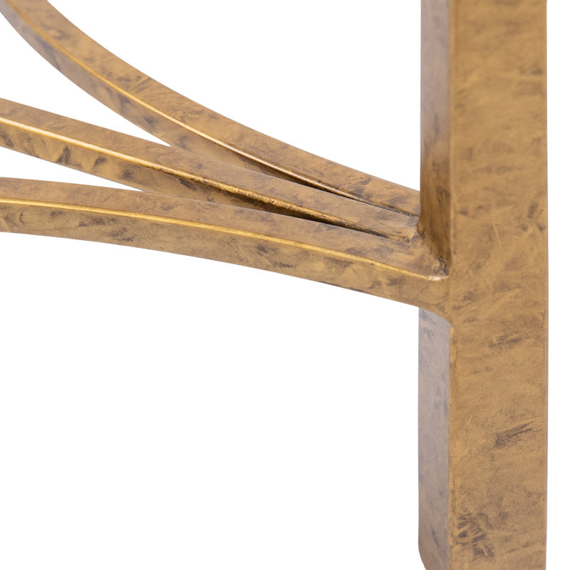 Bella Marble 3 Legs End Table, Royal Gold