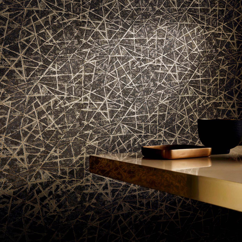 Shatter Wallpaper, Gold/Zinc