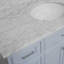 Meuble-lavabo simple P 22 po x H 35 po avec comptoir en marbre de Carrare et bleu poudre Ronnie-1375676557-1381031242