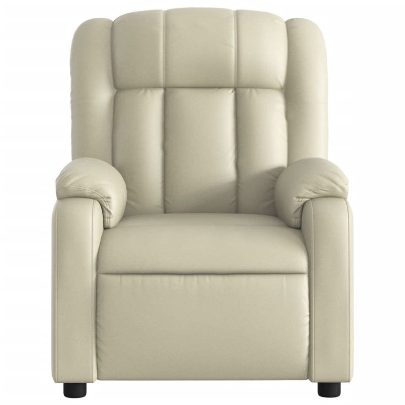 Fauteuil de massage en faux cuir, Crème