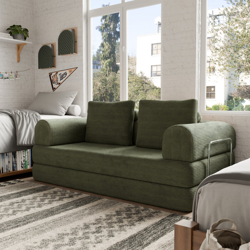Canapé modulaire en mousse configurable Clair, Vert