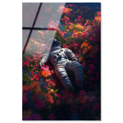 Astronaut Florist Acrylic Print Astronaut Wall Art by Art Remedy, Ready to Hang, 36 x 54