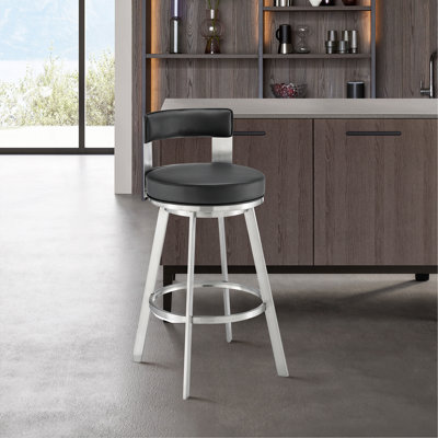 Tabouret tournant 30 "en métal avec similicuir
