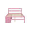 Lit plateforme en bois de taille avec tablettes de rangement amovibles, deux tiroirs de rangement intégrés pour plus de commodité,-997710326-997710328