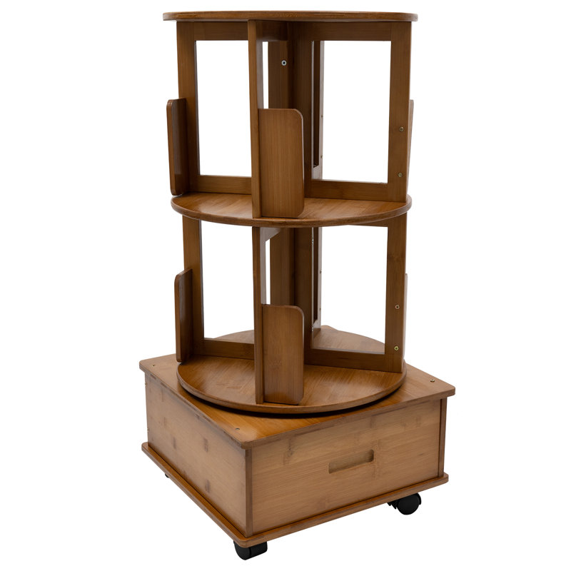 Mitthun Wheel End Table with Storage, Brown