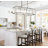 6-Light Matte Black Crystal Linear Chandelier/Dimmable Kitchen Island Pendant