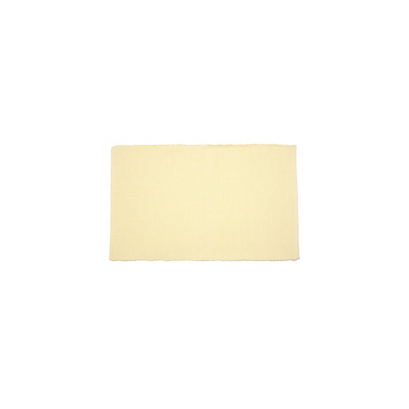 Tapis jaune en coton crocheté à la main Sharpe, Rectangle 1 pi 10 po x 2 pi 10 po