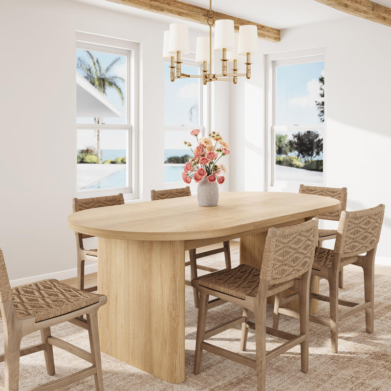 Table de salle à manger 63 ", Naturel, H 29,9 po x L 62,99 po x l 31,5 po