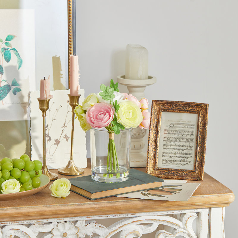 Artificial Ranunculus Centerpiece in Vase