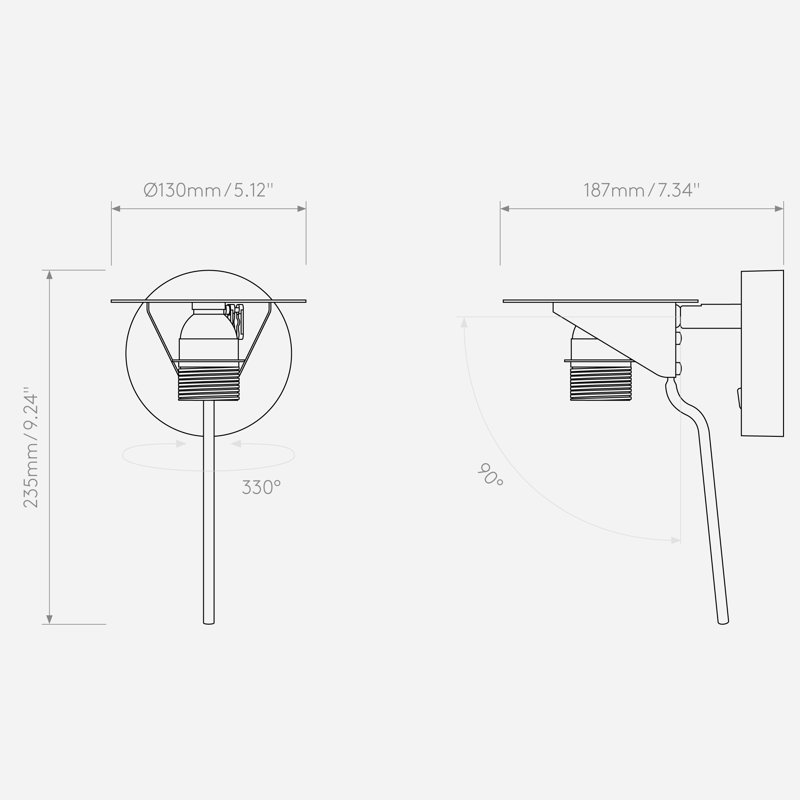 Mitsu 1 - Light Sconce, Bronze, White, Polycotton