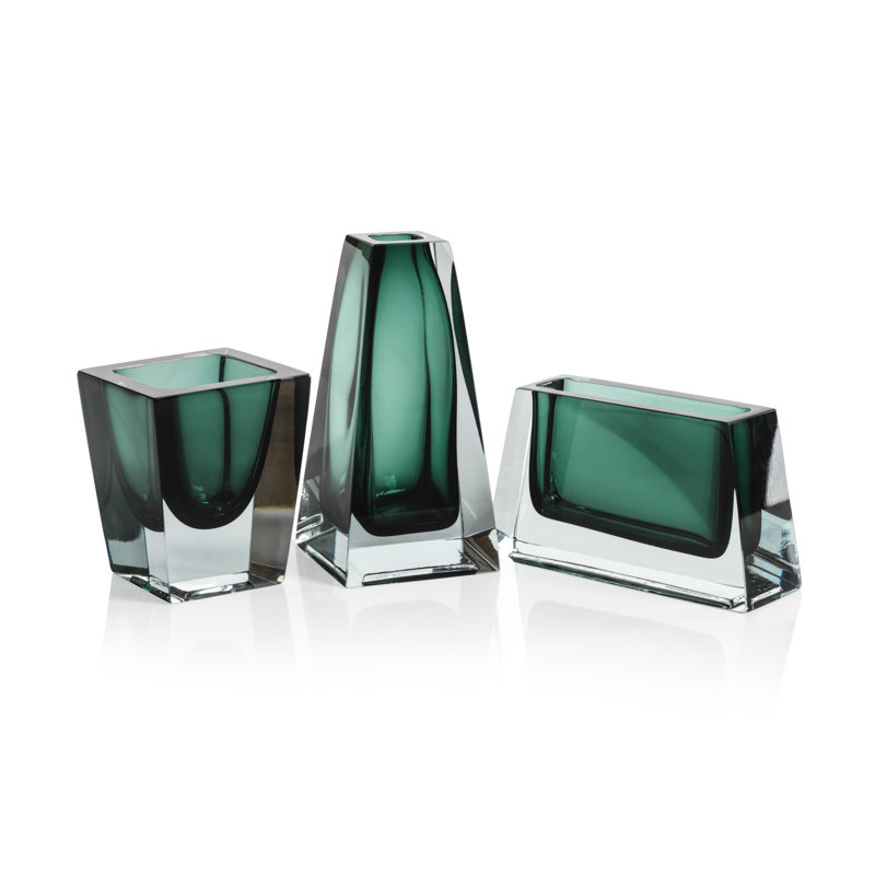 Vase de table en verre Lucrezia, Vert