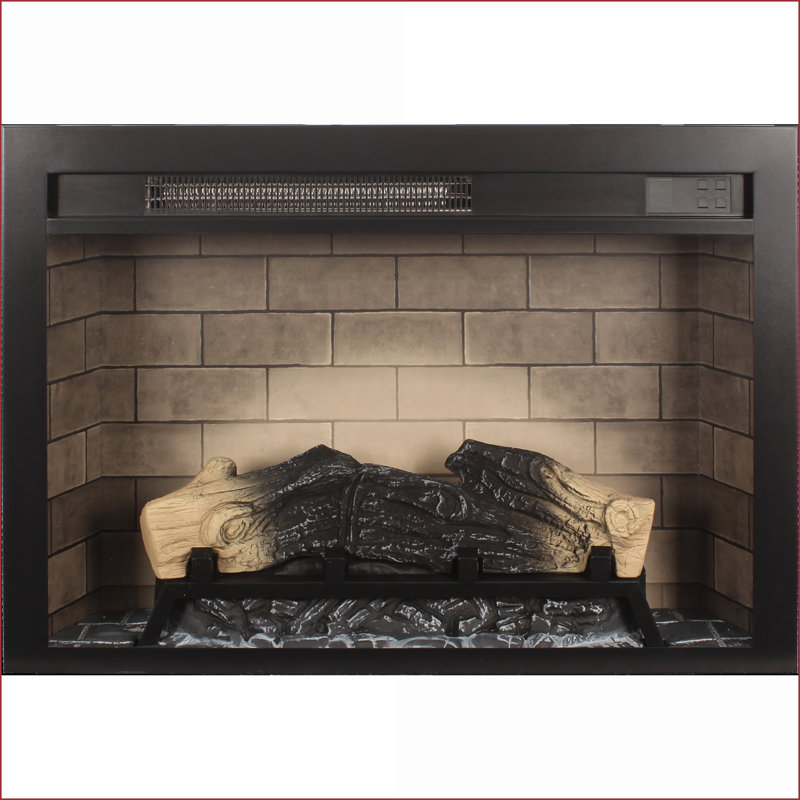 28-Inch Electric Fireplace Insert with Multicolor Flames | Tempered Glass+Sheet Metal | Primary Living Space