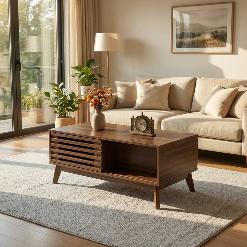 Table basse à plateau relevable