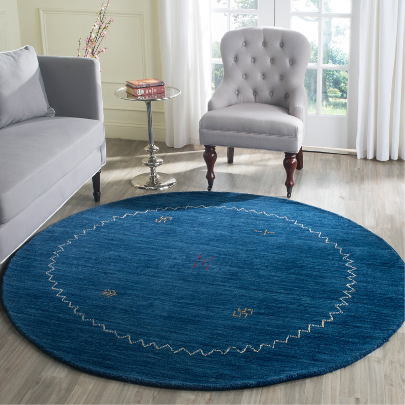 Danforth Hand-Woven Flatweave Wool Area Rug, Round 8'