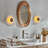Half Sphere Metal Body Button Wall Sconce