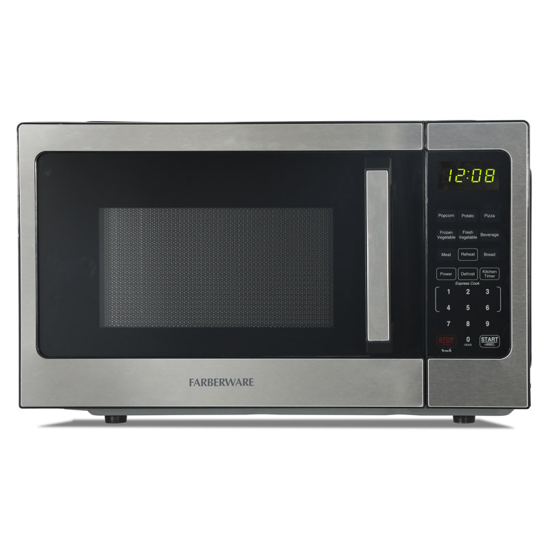 0.9 Cu. Ft. Countertop Microwave Oven – 900w Power, Auto Cook Settings, Defrost, And Safety Lock