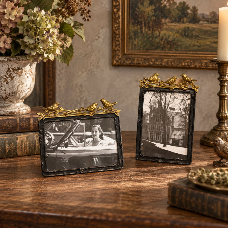 Sherri Metal Gilded Picture Frame, Horizontal