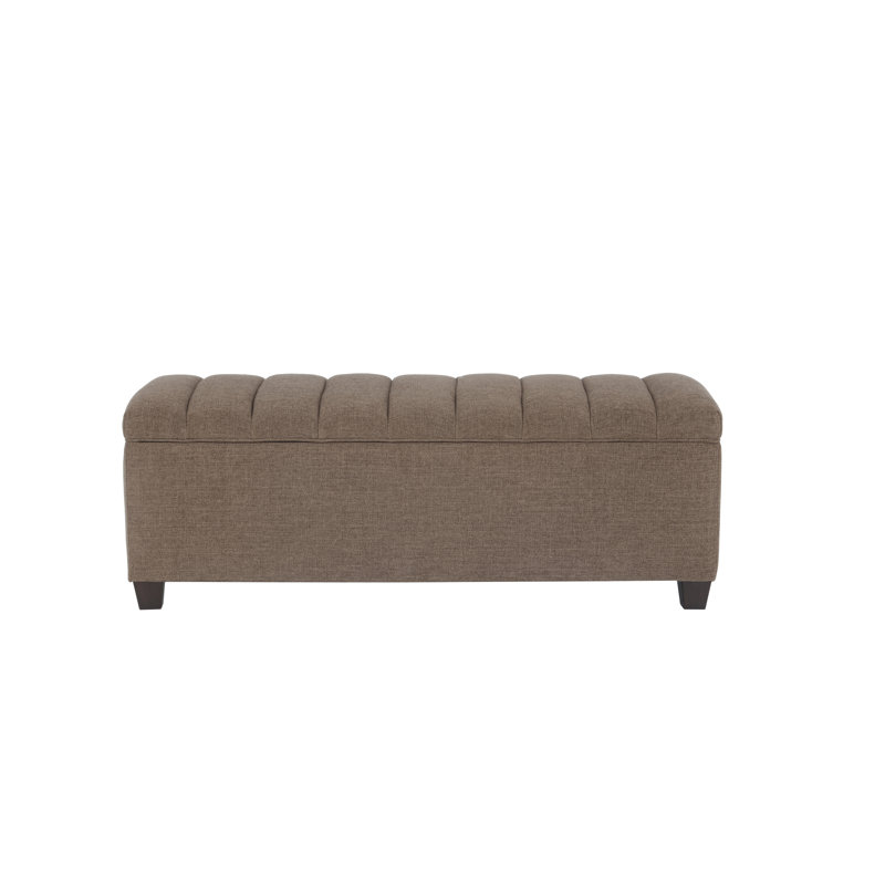 Sole Secret Channel Tufted Shoe Storage Bench, Cafe